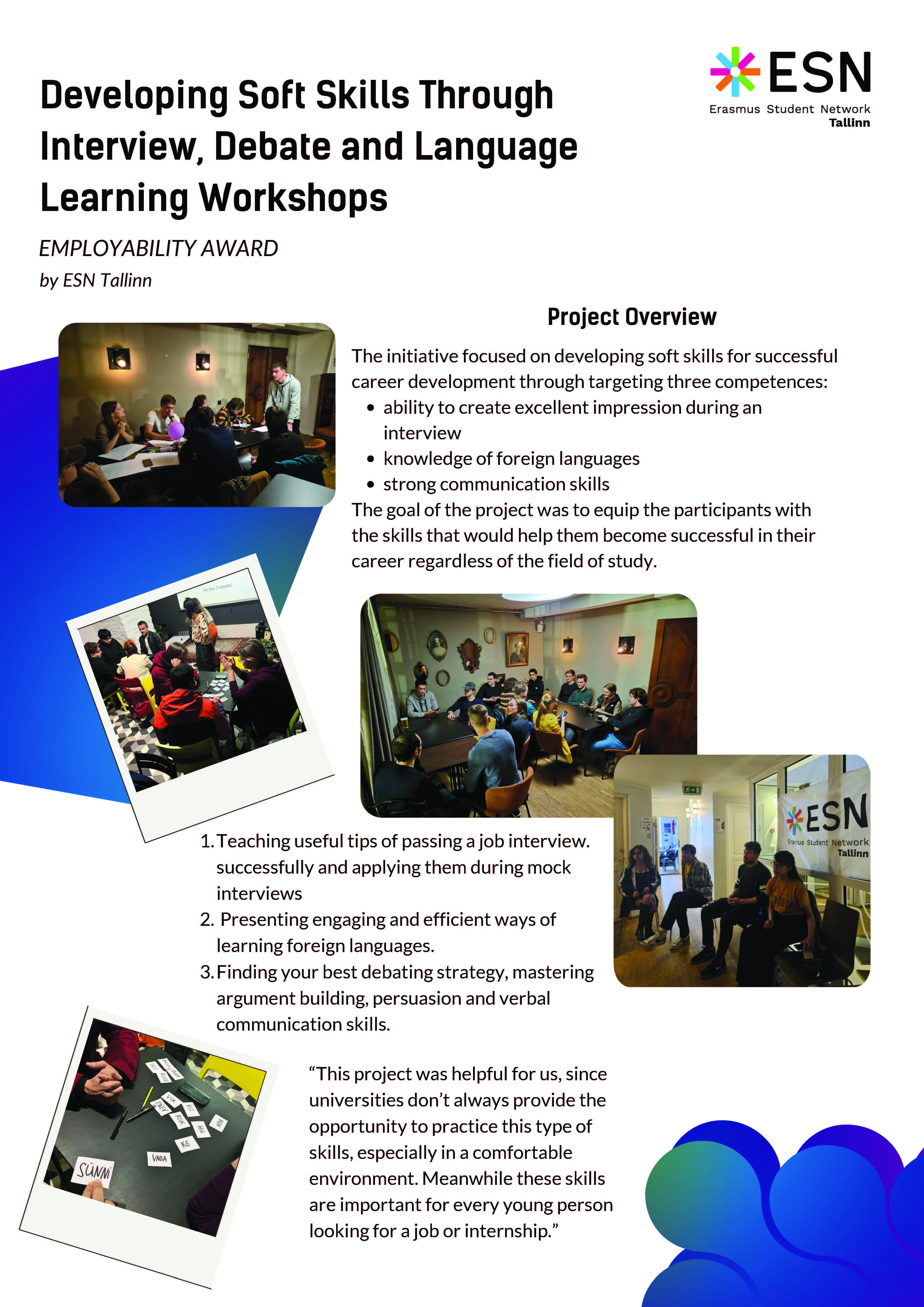 Employability Award 3rd Place